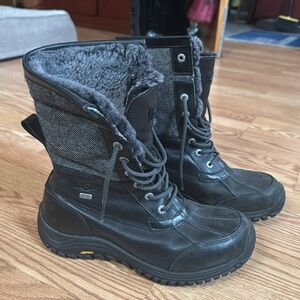 UGG Adirondack II Black Snow Boots